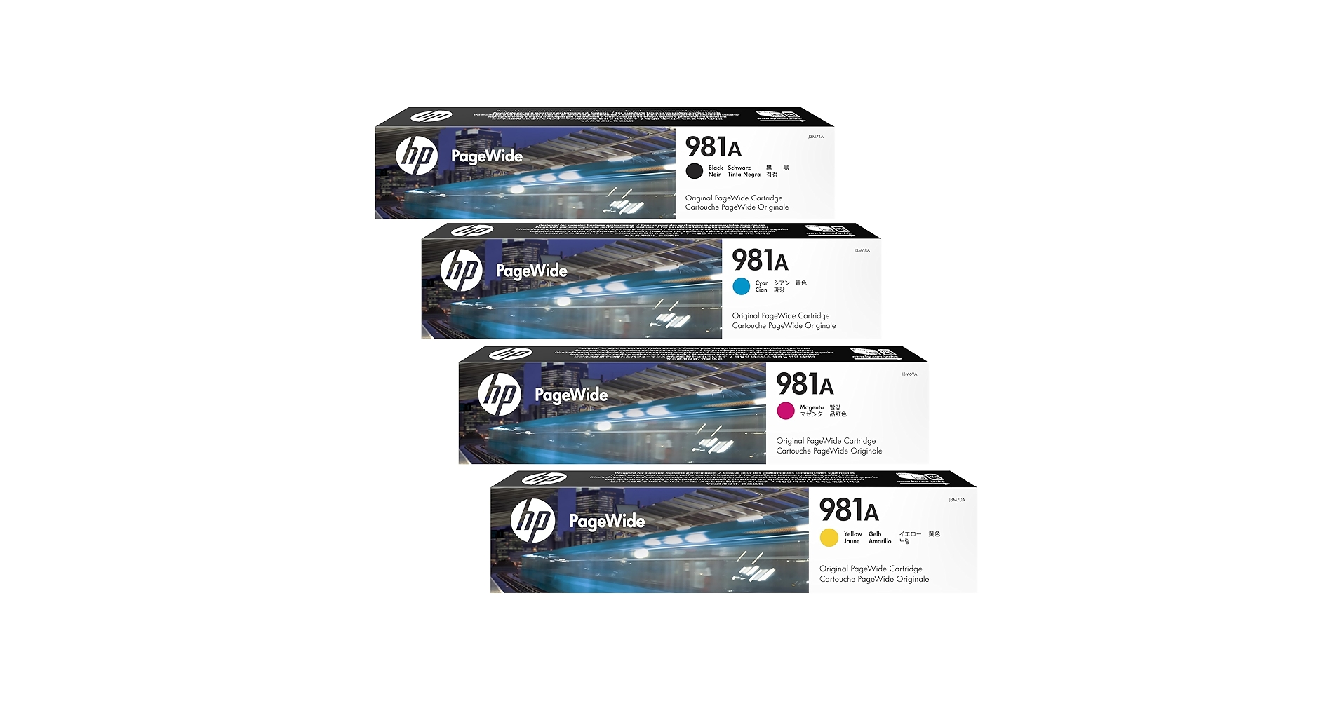 HP PageWide 981Y インクカートリッジ 4色7本セット Amazon.com: HP 981X Original PageWide Cartridge 4-Color Set